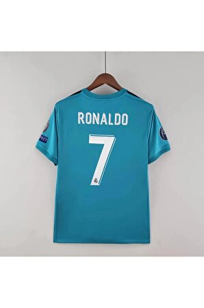Ronaldo Efsane Real Madrid 2017/2018 Şampiyonlar Ligi Yeşilli-Turkuaz Forması