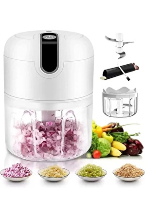 Usb Şarjlı Mini Taşınabilir Doğrayıcı 3 Bıçaklı Blender Rondo