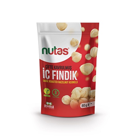 Nutas Çifte Kavrulmuş İç Fındık - 80g Doypack