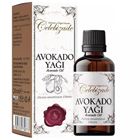 %100 Avokado Tohumu Yağı 20 ml