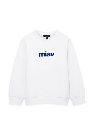 Miav Baskılı Beyaz Sweatshirt 6610031-620