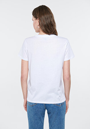 Miav Baskılı Beyaz Tişört 1610622-620
