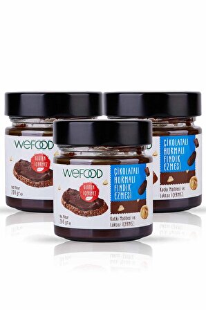 Wefood Çikolatalı Hurmalı Fındık Ezmesi 200 gr - 3'lü Paket