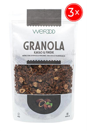 Kakao & Fındık Granola 250 gr 3'lü