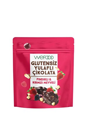Wefood Glutensiz Yulaflı Çikolata Fındıklı & Kırmızı Meyveli 40 gr