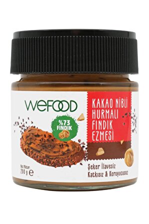Wefood Kakao Nibli Hurmalı Fındık Ezmesi 200 gr