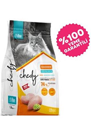 Chedy Super Premium Kısırlaştırılmış Tavuklu Yetişkin Kedi Maması 1,5 Kg