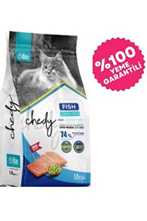 Chedy Super Premium Kısırlaştırılmış Balıklı Yetişkin Kedi Maması 1,5 kg
