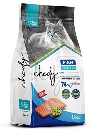 Chedy Balıklı Kısırlaştırılmış Kedi Maması 5 Kg