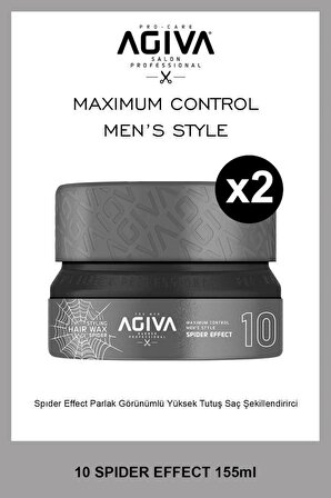 Agiva Hair Wax Effect Parlak Görünümlü Wax No:10 155ml X2