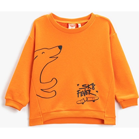 Koton Kids Köpek Baskılı Sweat T'shırt KOTON-3WMB10082TK1854