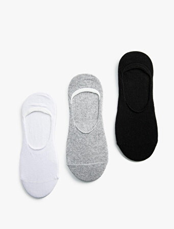 Basic 3'lü Sneaker Çorap Seti Çok Renkli