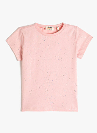 Koton Düz Pembe Kız Çocuk T-Shirt 3SKG10056AK