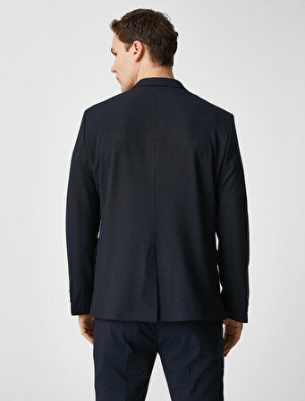 Basic Blazer Ceket Düğmeli Cep Detaylı