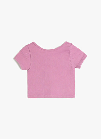 Koton Düz Pembe Kız Çocuk T-Shirt 3SKG10381AK