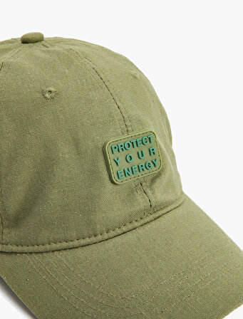 Kep Şapka Etiket Baskılı Slogan İşlemeli