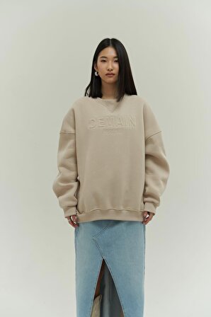 Mai Collection Demain Kemik Oversize Sweatshirt