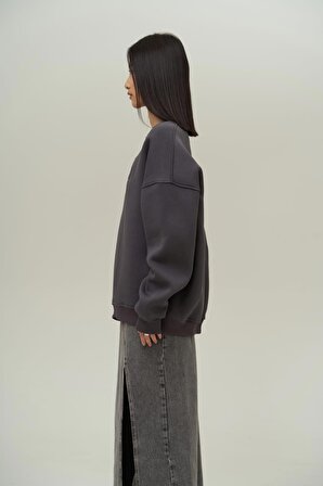 Mai Collection Demain Antrasit Oversize Sweatshirt