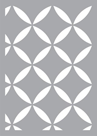 Geometrik Desenler -2 Stencil Boyama Şablonu 50x70 cm, Duvar Stencil, Fayans Stencil, Mobilya Stencil