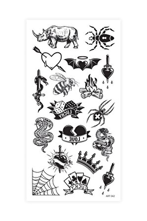 Örümcek Geçici Dövme,Geçici Tattoo ,Vücut Dövme,Kol Bilek Dövme,Boyun Dövme,Sırt Dövme