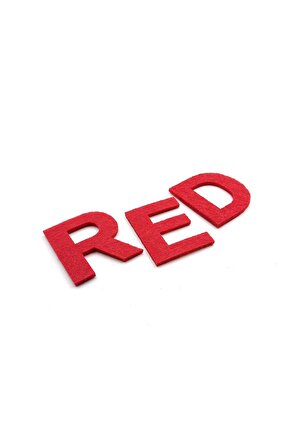 Kırmızı Keçe  Harfler-1 41 Adet Kımızı Keçe Harf Alfabe Seti-0430