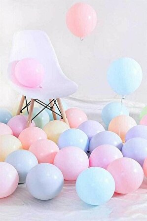Makaron Balon 12" İnç 50 Adet Karışık Renkli Balon