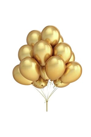 Gold Metalik Sedefli Balon 12" İnç 10 'lu Balon