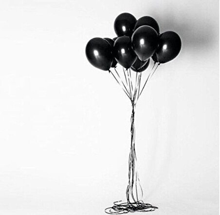 Siyah Balon 12" İnç 10 'lu Balon