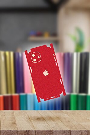Kırmızı iPhone 12 Kaplama Arka Ve Yan Full Kaplayan Koruyucu Body Hydrogel Kaplama