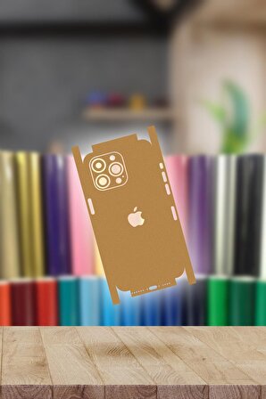 Gold iPhone 14 Pro Kaplama Arka Ve Yan Full Kaplayan Koruyucu Body Hydrogel Kaplama