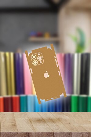 Gold iPhone 14 Pro Max Kaplama Arka Ve Yan Full Kaplayan Koruyucu Body Hydrogel Kaplama