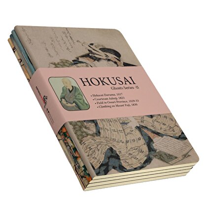Hokusai 4'lü Defter Seti 6 - Ghosts Series II - Çizgisiz - 48 Sayfa - 10,5x14cm