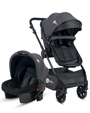 4 Baby AB-492 Comfort Black Çift Yönlü Travel Sistem Bebek Arabası