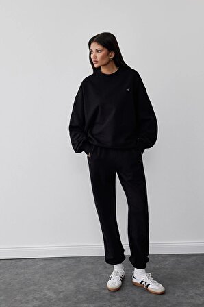 Siyah Mindy Basic Sweatshirt