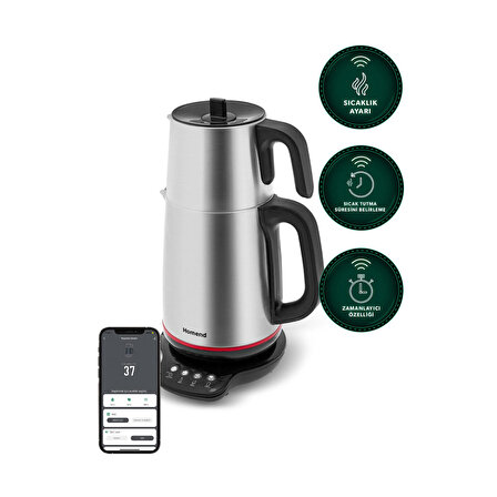 Homend Royaltea Smart 1791h 2000 W Çay Makinesi Inox 