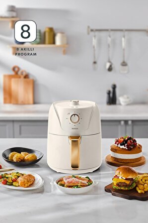 Airfryday 2504h 8 Farklı Programlı, Yağsız fritöz 4,3 Litre Airfryer