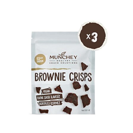 Munchey 3'lü Brownie Crisps 100 gr
