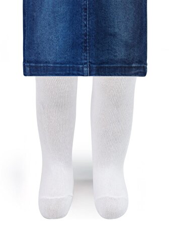 Civil Baby Kız Bebek Külotlu Çorap 0-12 Ay Beyaz