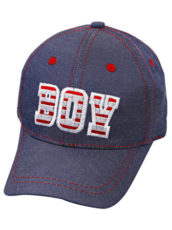 Civil Boys 2 - 5 Yaş Güneş Korumalı Sloganlı Şapka Kırmızı