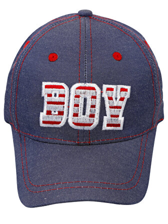 Civil Boys 2 - 5 Yaş Güneş Korumalı Sloganlı Şapka Kırmızı