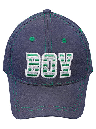 Civil Boys 2 - 5 Yaş Güneş Korumalı Sloganlı Şapka Lacivert