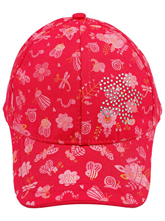 Civil Girls 6 - 9 Yaş Güneş Korumalı Çiçekli Şapka Pembe