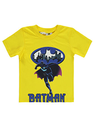 Batman Erkek Çocuk Tişört 2-5 Yaş Sarı 