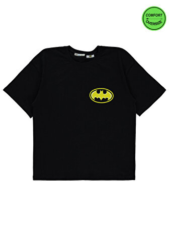 Batman Erkek Çocuk Tişört 10-13 Yaş Siyah
