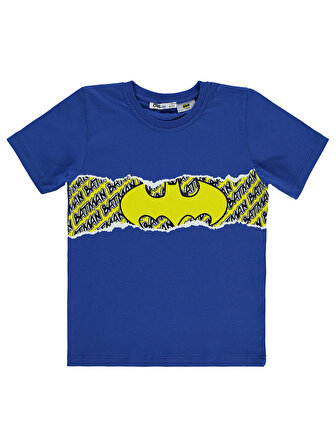 Batman Erkek Çocuk Tişört 6-9 Yaş Saks Mavisi