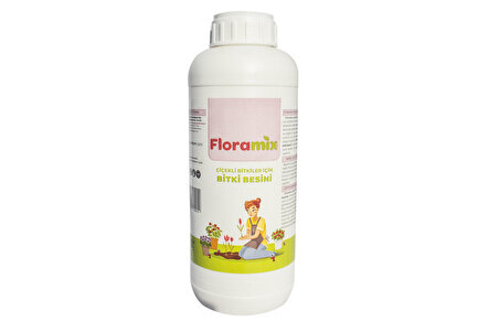 Floramix Çiçekli Bitkiler İçin Solucan Gübreli Bitki Besini - Vitamini 1 Lt