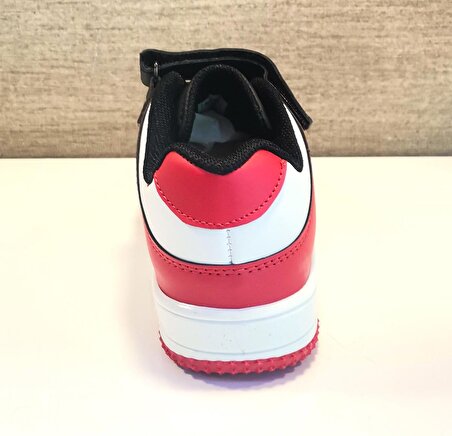 Cool Haykat Çocuk Bantlı Sneaker Siyah/kırmızı
