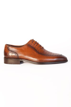  Erkek Kahverengi Bağcıklı Classic Analin Ayakkabı