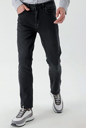  Erkek Siyah Shirin Denim Dynamic Fit Jean Kot  Pantolon