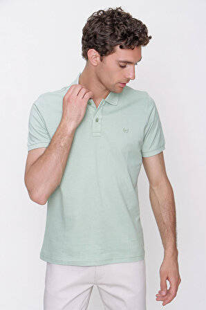  Erkek Su Yeşili Basic Polo Yaka Dynamic Fit T-Shirt